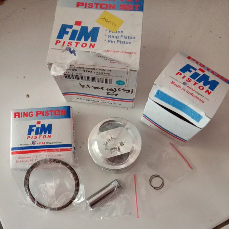 PISTON KIT SET SEHER SET KLX 58,58.5,59,60,61,61.5,62,62.5,63,63.5,64 FIM-2