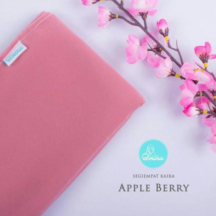 HIJAB / JILBAB / KHIMAR SEGI EMPAT KAIRA POLOS ELMINA APPLE BERRY 115 CM DGG2460 DROPSHIP WELCOME