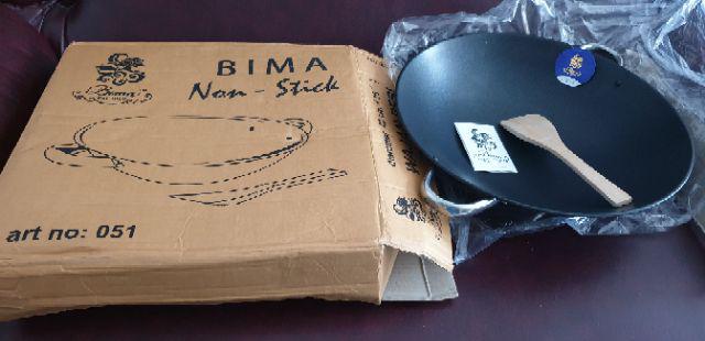 Bima Wajan Penggorengan Besi Hitam Wok 40cm  Kuali Bima Anti Lengket Ns051