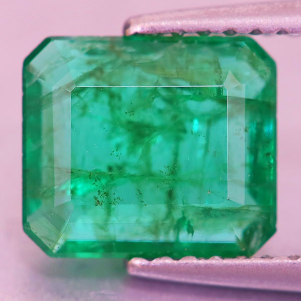 Batu zamrud 1.68 Carat No Oil Transparent Body Natural Colombian Emerald Muzo Mines
