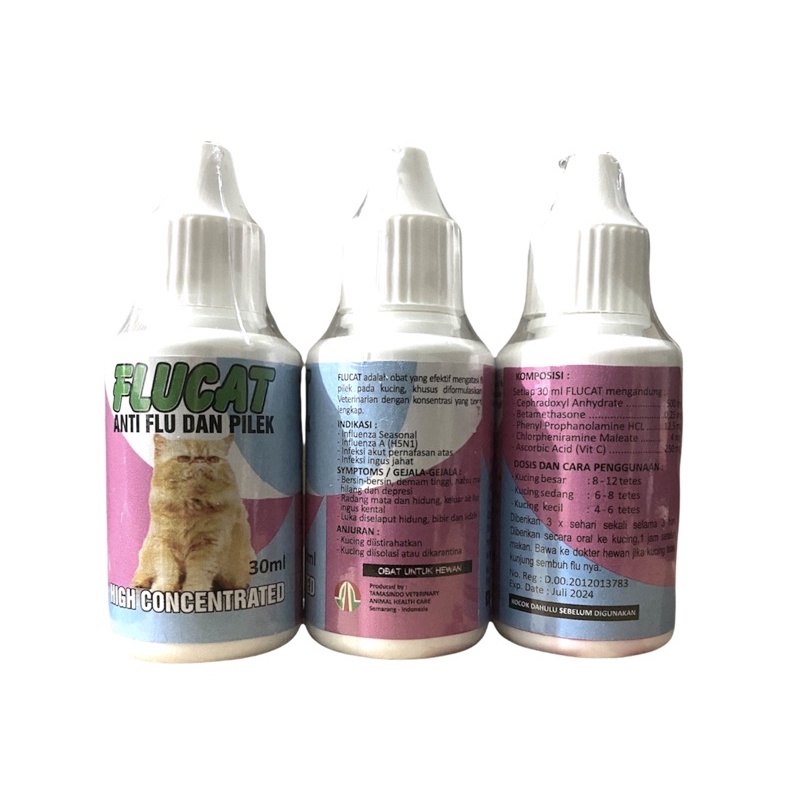 FLUCAT Obat Kucing Anti Flu, Pilek, Bersin