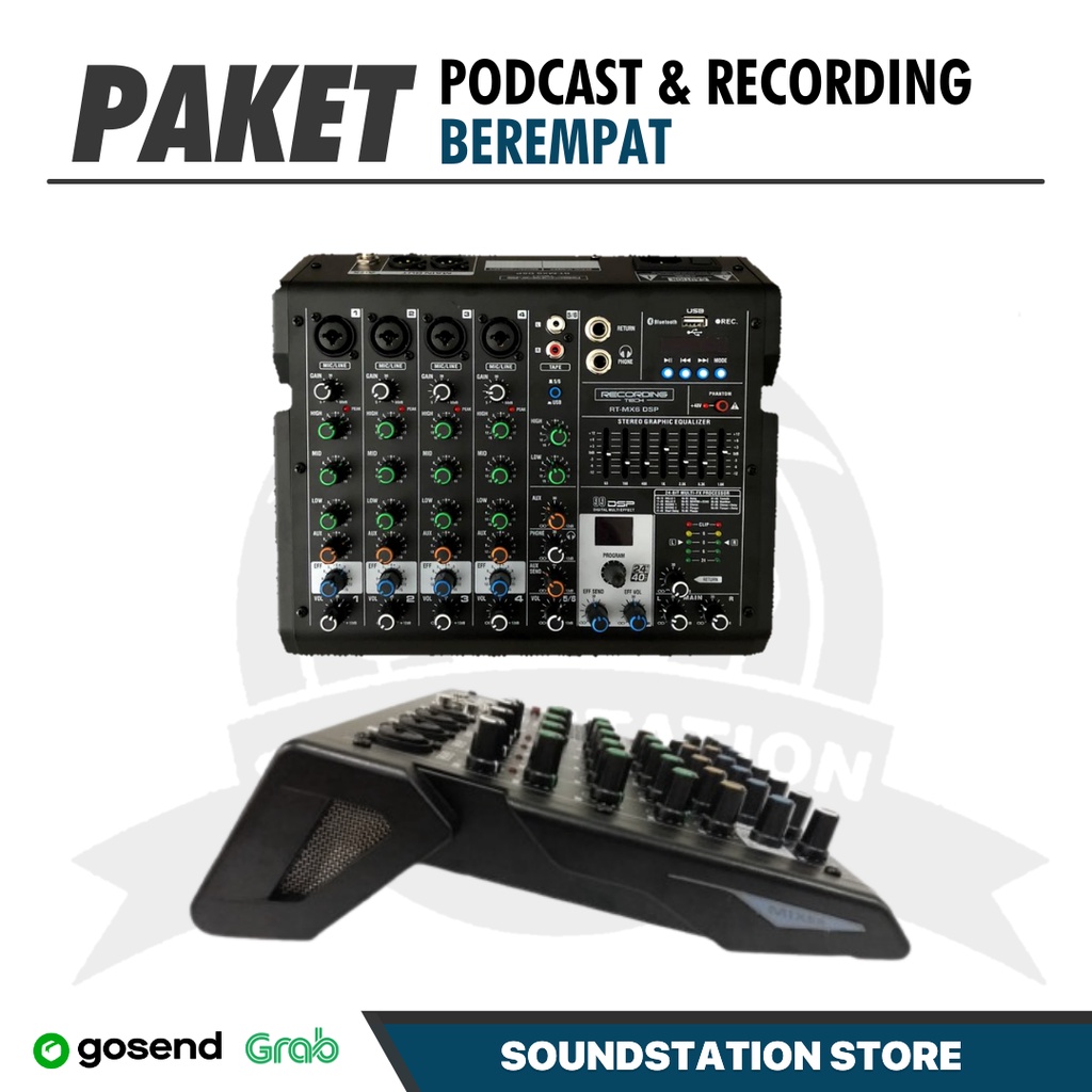 Paket Podcast 4 Orang Murah Bergaransi Original Mic BM-800 | BM800-2