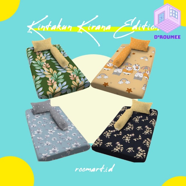 Sprei Fitted Deluxe Kintakun Motif Anak Karakter Flower Minimalis Dewasa Ukuran 100x200 Super Single
