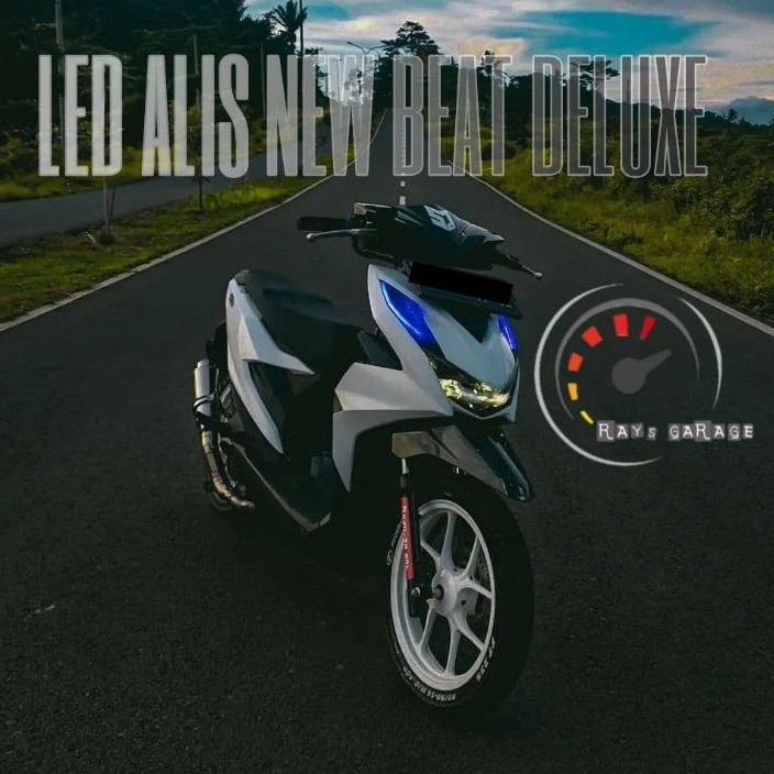 2 PC SEPASANG LED ALIS BEAT DELUXE TERBARU BONUS DEMON DEVIL EYES