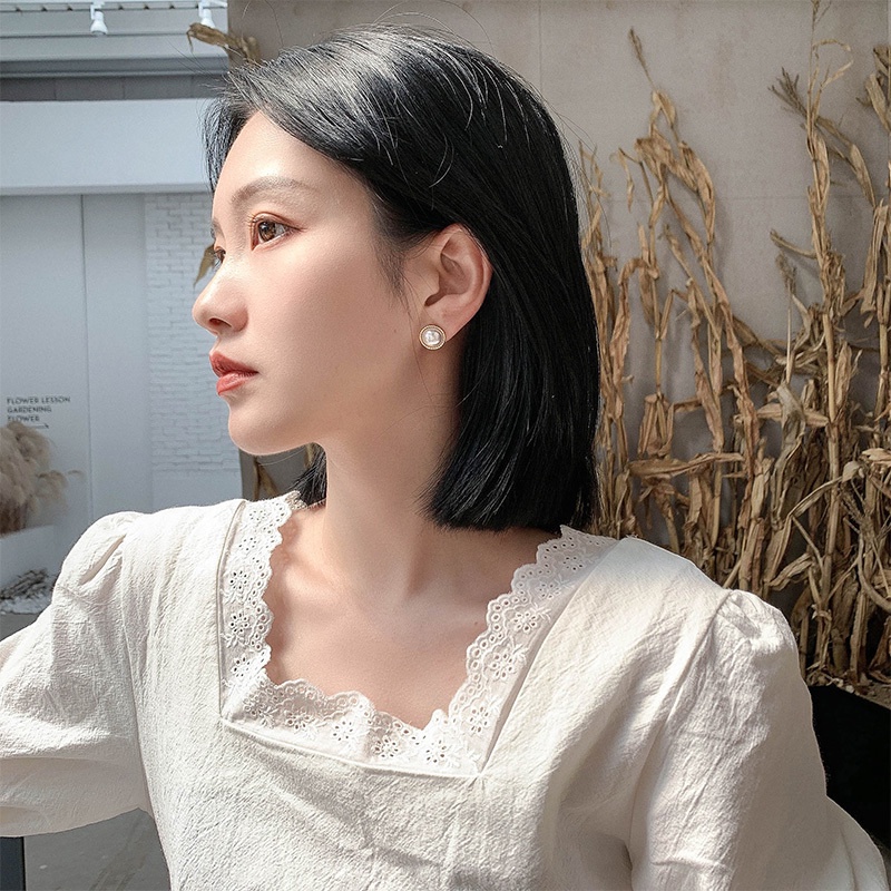 Anting Mutiara Gaya Retro Korea Untuk Aksesoris