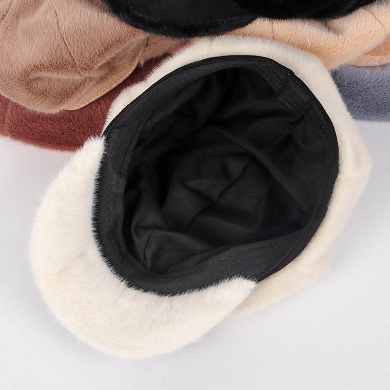 Topi winter wanita beret hat hangat cewek musim chloe dingin for woman bulu fur import korea