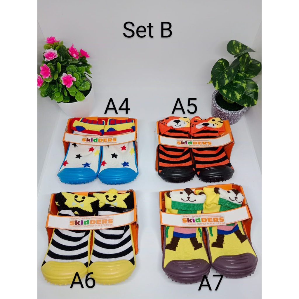 Skidders Sepatu Prewalker Shoes Sepatu Bayi Alas Karet Skider lucu