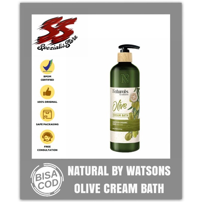 Naturals By Watsons Olive Cream Bath 490ml | Naturals by watson olive cream bath/watsons body wash/s