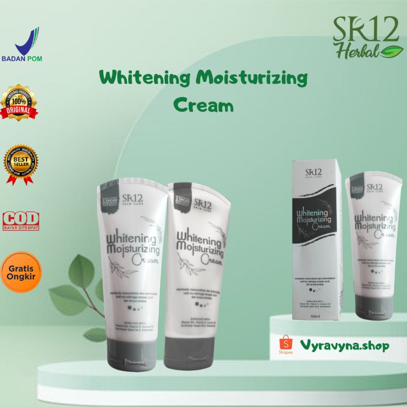 WHITENING MOISTURIZING CREAM SR12/ PUTIH ALAMI/ GLOWING/ PEMUTIH WAJAH