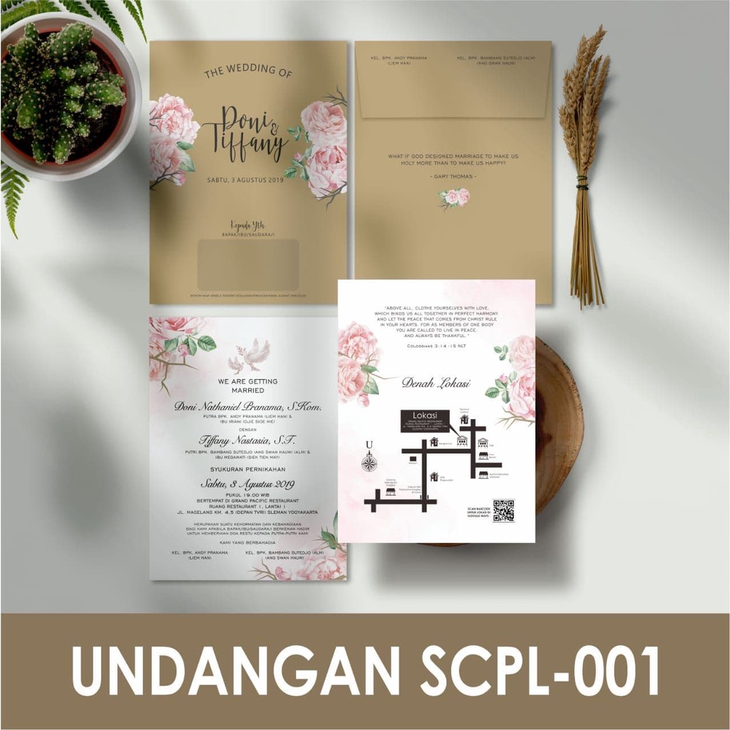 Blangko Undangan Pernikahan Amplop + isi GRIYA SCPL 001