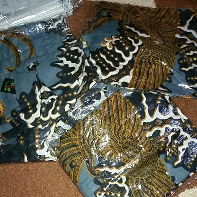 Kemeja Batik Pria Lengan Panjang Size M L Xl Xxl Bswart Batik Hrb026 Kenongo Hem Panjang Padi