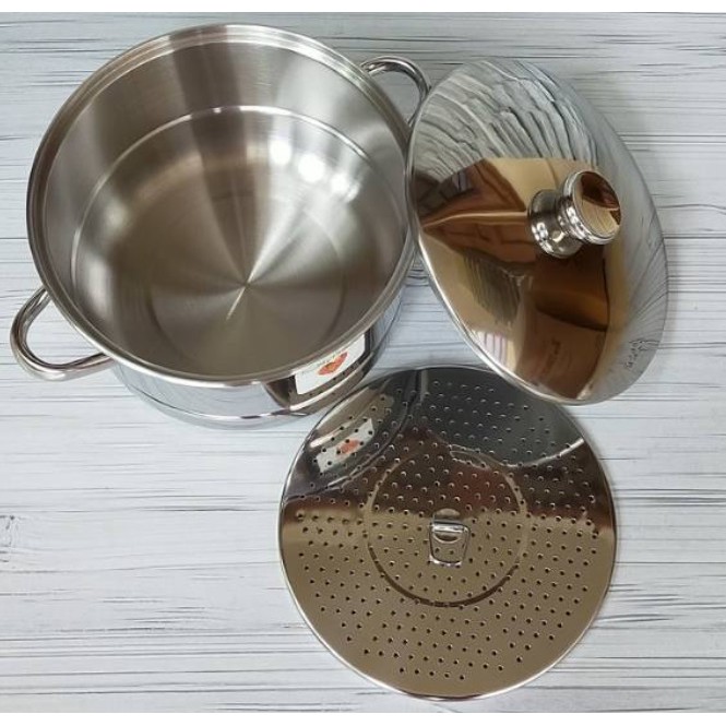 Panci Langseng HighPot Steamer Panci Stainless Kukusan High Pot Tinggi Panci Dandang Panci Kukus