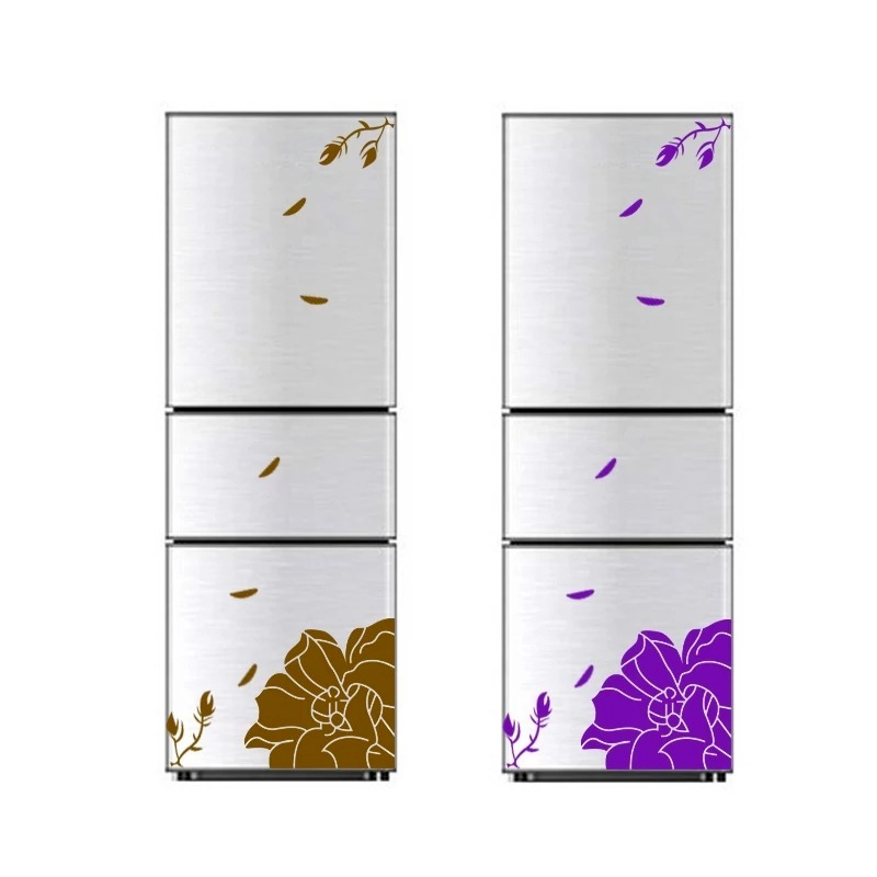 Stiker magnet Kulkas removable Motif Bunga Magnolia Tahan Air Untuk Dekorasi Rumah