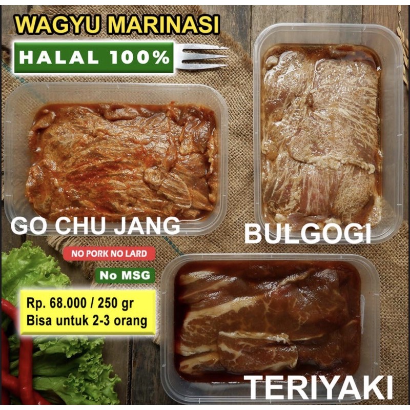 

Daging wagyu marinasi