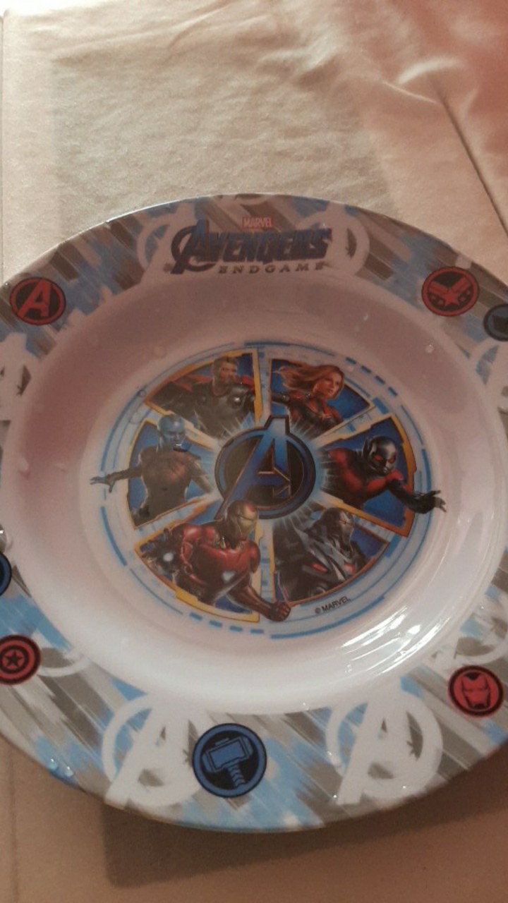 Piring Makan Melamin Anak Karakter Superhero Avengers 9inch