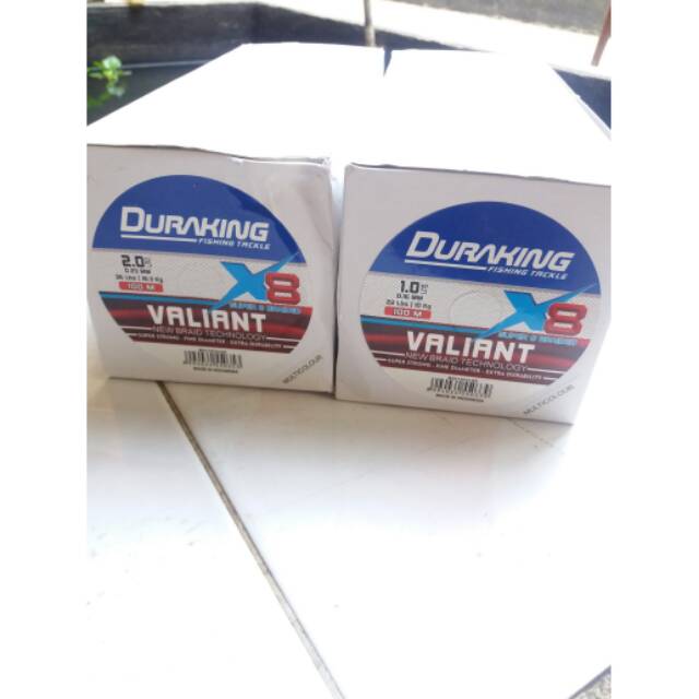 Benang PE Duraking Valiant 8X PE 1.0  PE 2.0 PE 3.0 PE 4.0 PE 5.0 100m Connecting