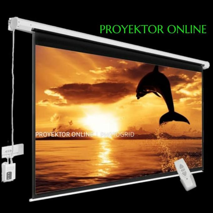 Screen Projector 150" 4:3 Motorize / Layar Proyektor 150" 4:3 Otomatis