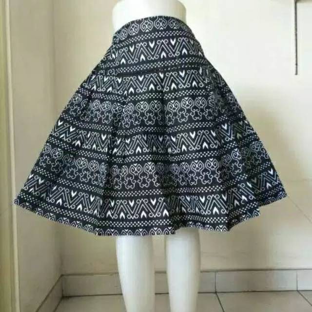 Rok Batik Pendek Motif Random/Grosir Rok Kerja Murah/Rok Mini Batik/Rok Casual/Rok Vintage