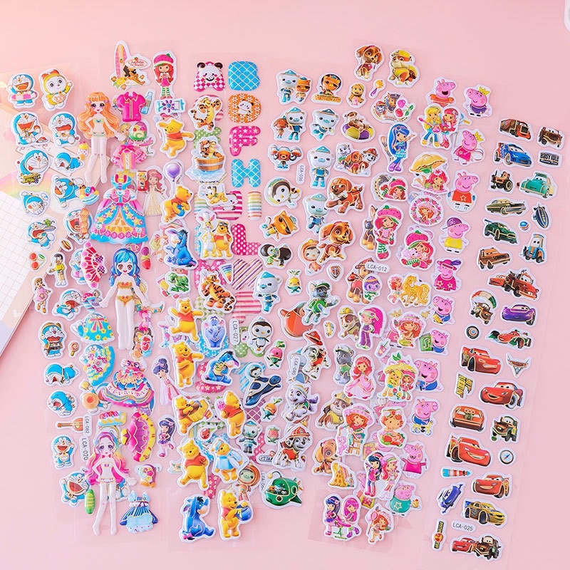 [Delunashop_Acc]stiker anak 3D timbul karakter sticker timbul,sticker karakter sticker murah