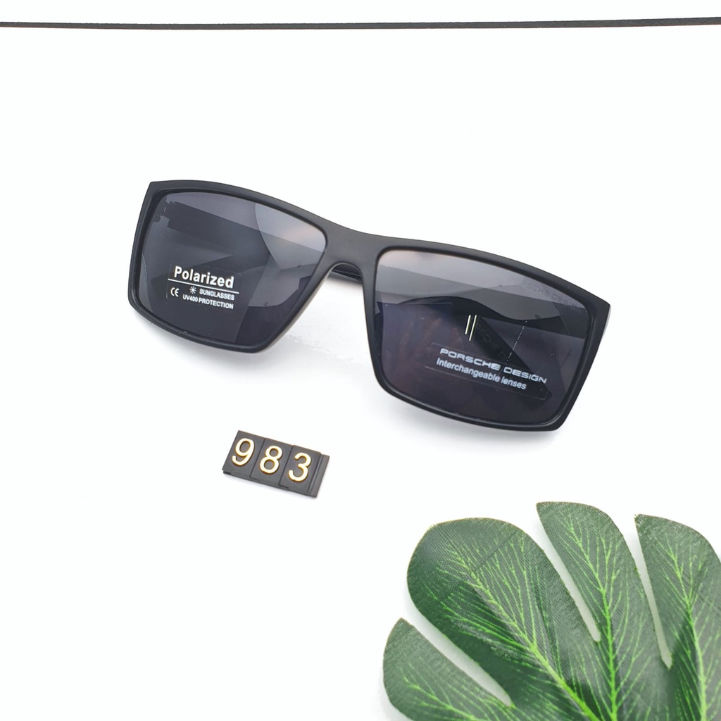 KACAMATA FASHION COWOK POLARIZED 983 /KACAMATA HITAM/KACAMAT ANTI UV/KACAMATA POLAR