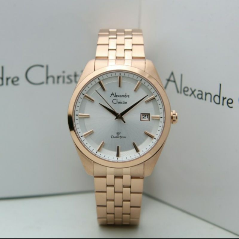 ALEXANDRE CHRISTIE AC8635 ROSEGOLD PRIA.ORIGINAL GARANSI RESMI 1TAHUN