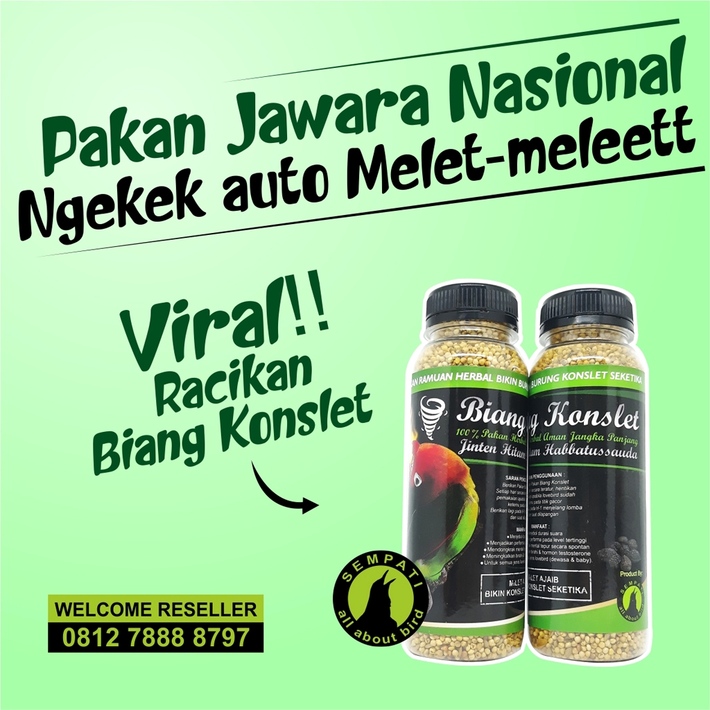 PAKAN MILET BURUNG LOVEBIRD BIANG KONSLET SEMPATI HERBAL ...