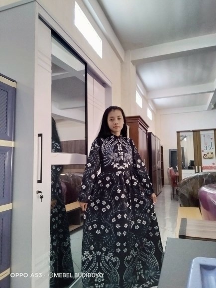 Gamis Batik Katun Gamis Batik Wanita Gamis Batik Pekalongan Gamis Batik Sogan Coklatan M L Xl