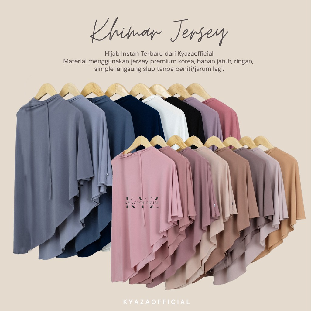 HIJAB Bergo Khimar Salwa  Jersey Premium, Bergo Tali daily  Khimar  Maryam Jersey-5