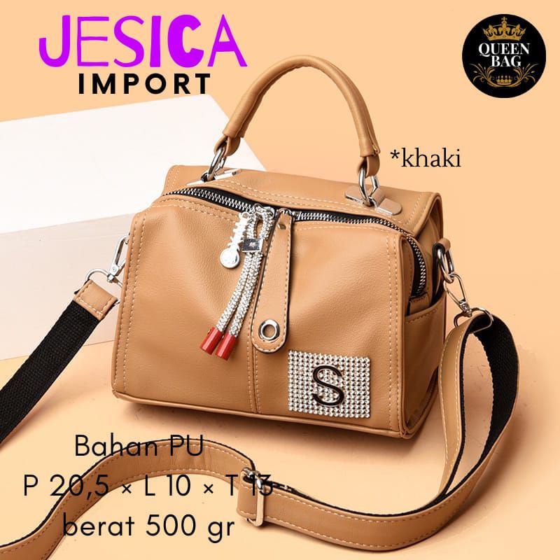 Jesica By Queen Bag | Original | Tas Wanita Terbaru Kekinian | Tas Wanita Selempang | Tas Wanita Bah
