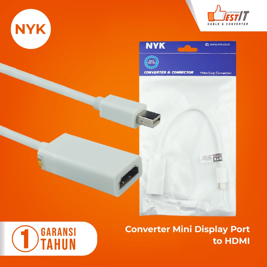 Kabel Mini Display Port to HDMI / Mini DP to HDMI Female Converter NYK