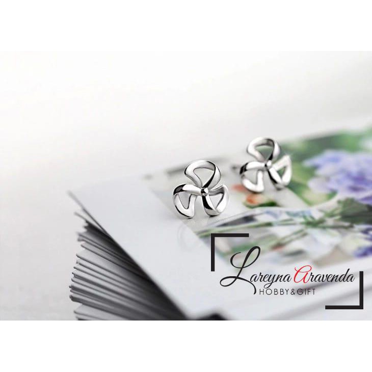 Lareyna Aravenda Anting Wanita S925 Korea Style Simple Clover AT007