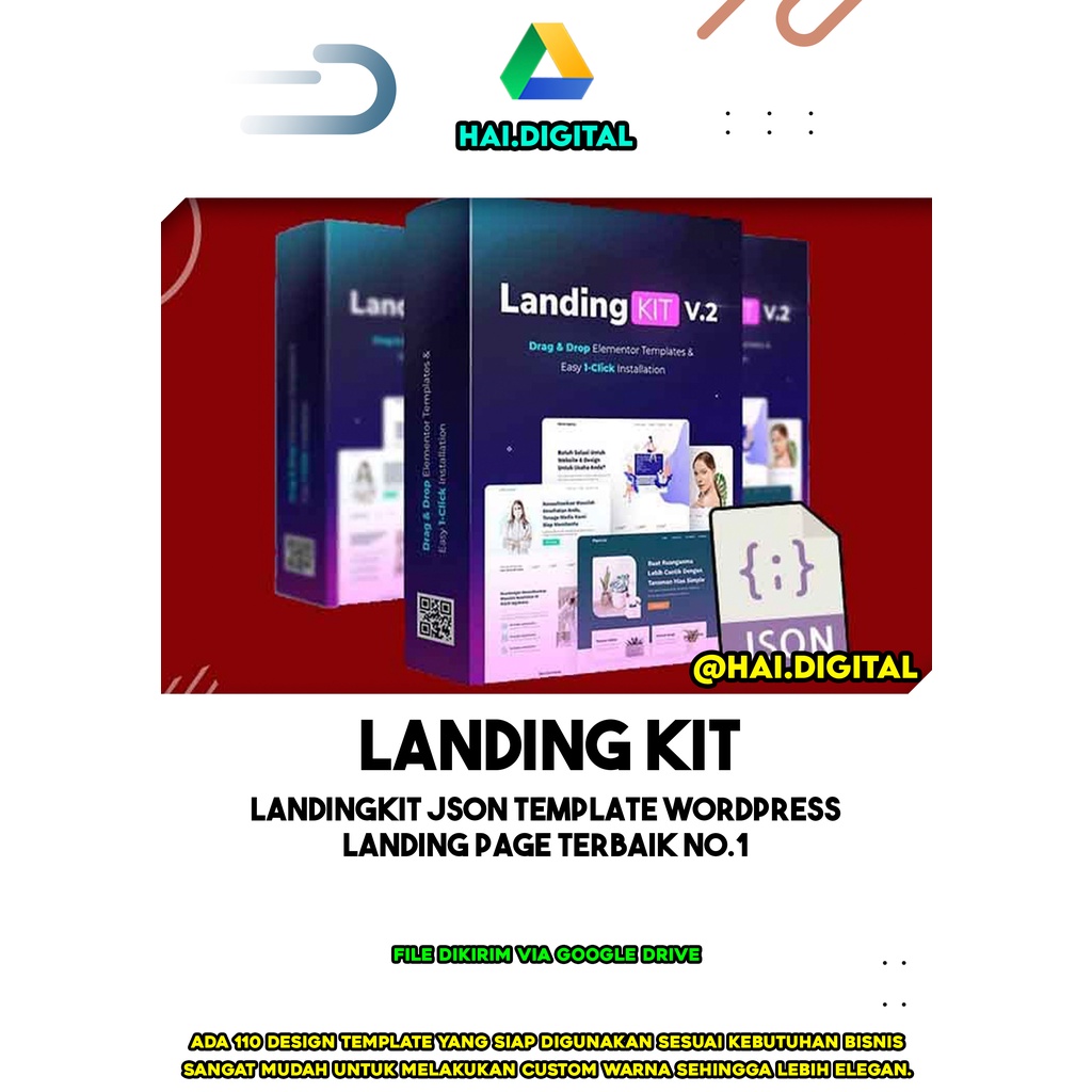Landingkit JSON Template Wordpress | Landing Page Terbaik No.1
