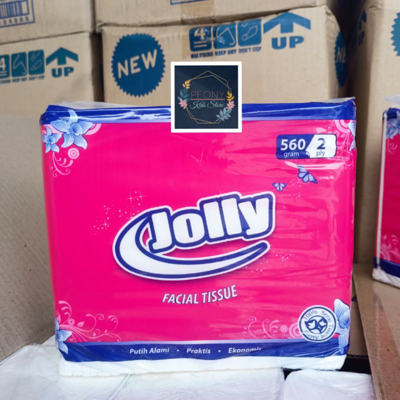 Facial Tissue Jolly pink 560gr 2ply/Tisu setengah kiloan wajah serbaguna joly 560 gr