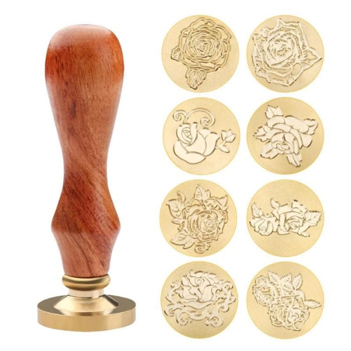 

Update Sealing Wax Stamp With Wood Handle - Antique Rose Series Murah