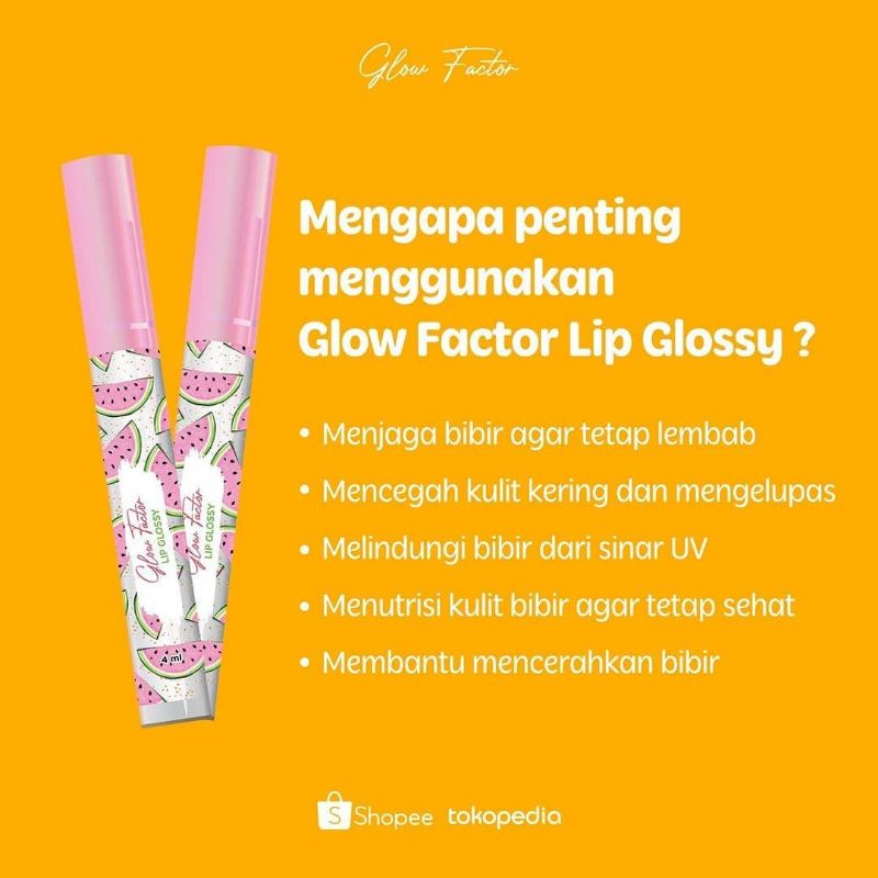 Lip Gloss Serum bibir Glow Factor