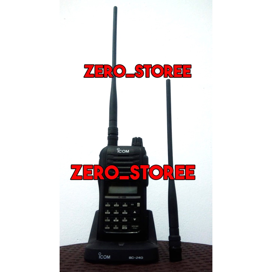 Helikel Antenna Helical Antena HT Helikal BNC Male VHF Hitam Icom V80 v86 alinco DJ195 DJ196 V8 Panjang V68