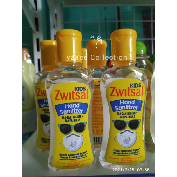 zwitsal Hand sanitizer Kids anak 50 ml Tangan higenis tanpa bilas efektif membunuh kuman