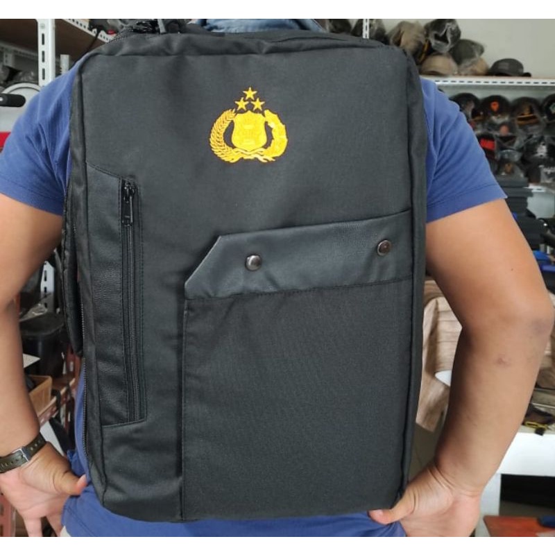 3in 1 tas ransel jatah polri, tas selempang jatah, tas jinjing jatah