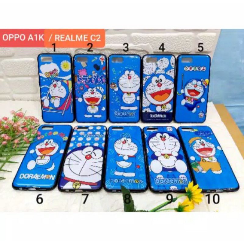 Softcase Doraemon Oppo A1k/Realme C2 Casing Case Silikon Fuze Full Cute