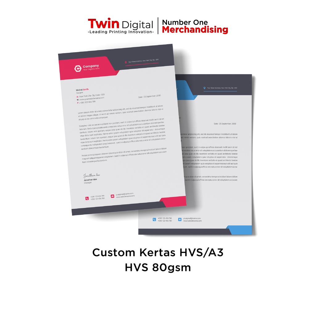 

Twindigital Kertas HVS Putih A3 80gsm Custom Print Full Color