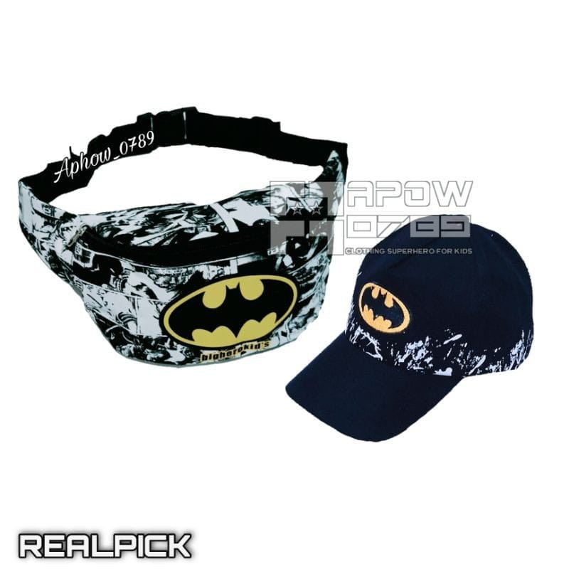 KSO_BAG - Tas Selempang WaistBag Anak Laki-Laki 2In1 Terbaru 2021 Motif Carakter BATMAN Termurah