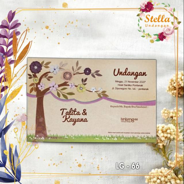 Blangko Undangan Lintang 66/Blangko Undangan Kosong/Pernikahan