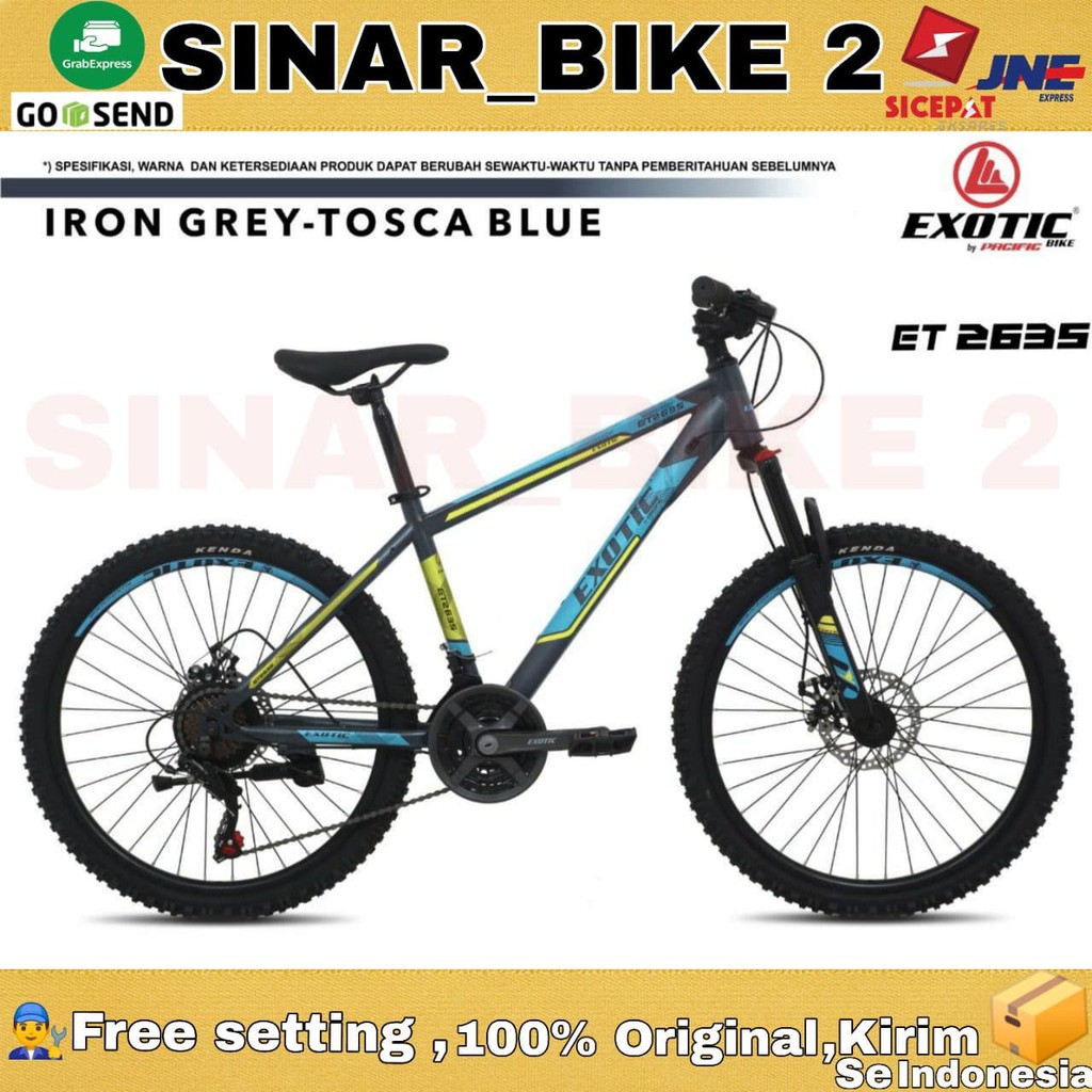 Sepeda Gunung Mtb 24Inch Exotic Et 2635 3x7 Speed (Ekspedisi)