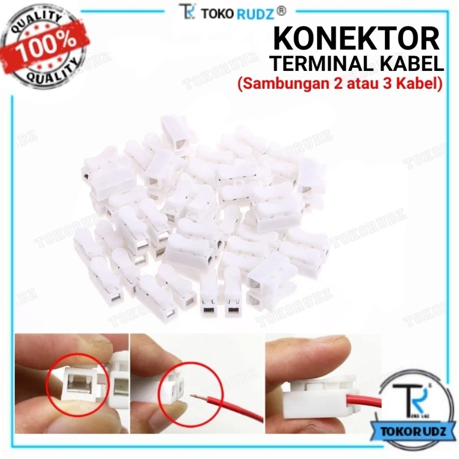 Terminal Sambungan Konektor Kabel Listrik 2 3 Jalur Pin Quick Connect Wire