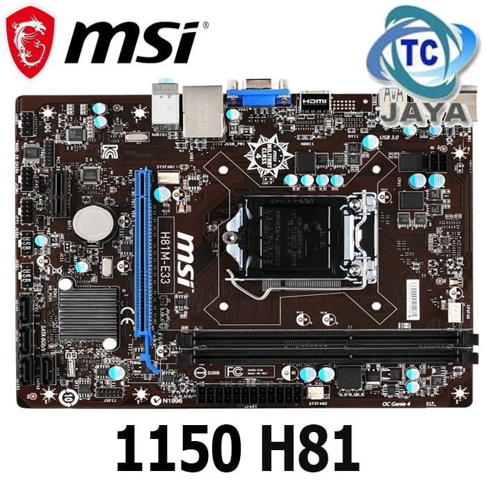 Mobo Motherboard Mainboard Socket Intel LGA 1150 H81 Onboard MSI