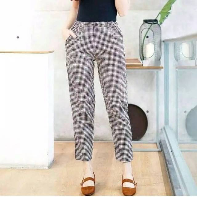 CELANA TARTAN WANITA// CELANA TARTAN BAGGY PANTS