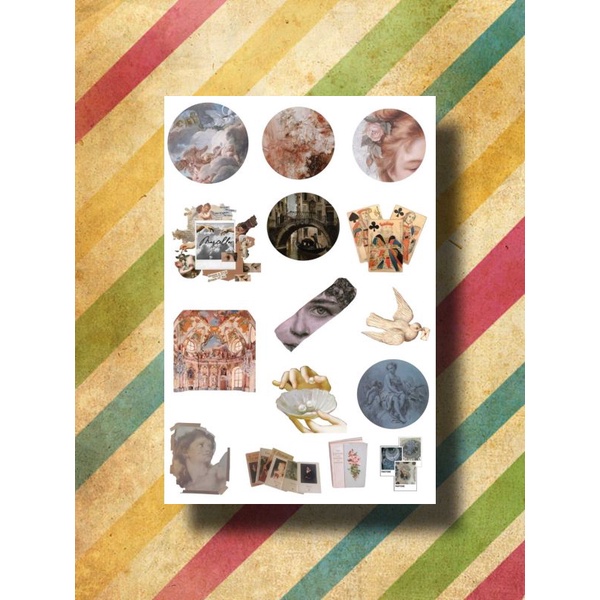 PROMO Sticker Tumblr Aesthetic Vintage / Stiker Case / Seticker Scrape Book Jurnal-07VTG