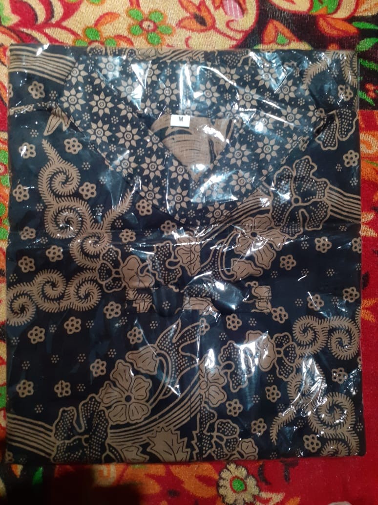 Baju Batik Couple Modern Monalisa Genes Merah Biru Tosca Ungu Orange M,l,xl Asli Pekalongan