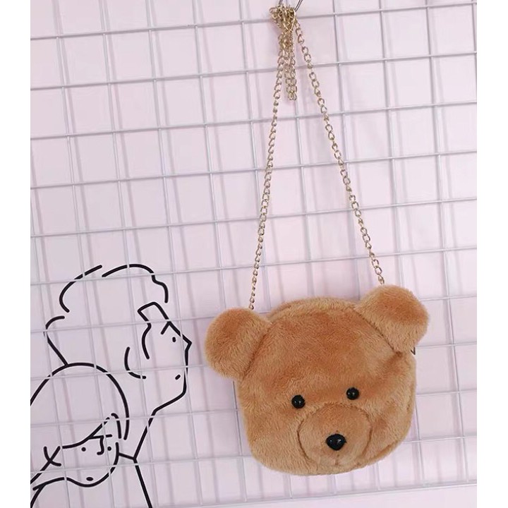 TAS SELEMPANG BONEKA TEDDY BEAR BERUANG POLAR BEAR SLING BAG