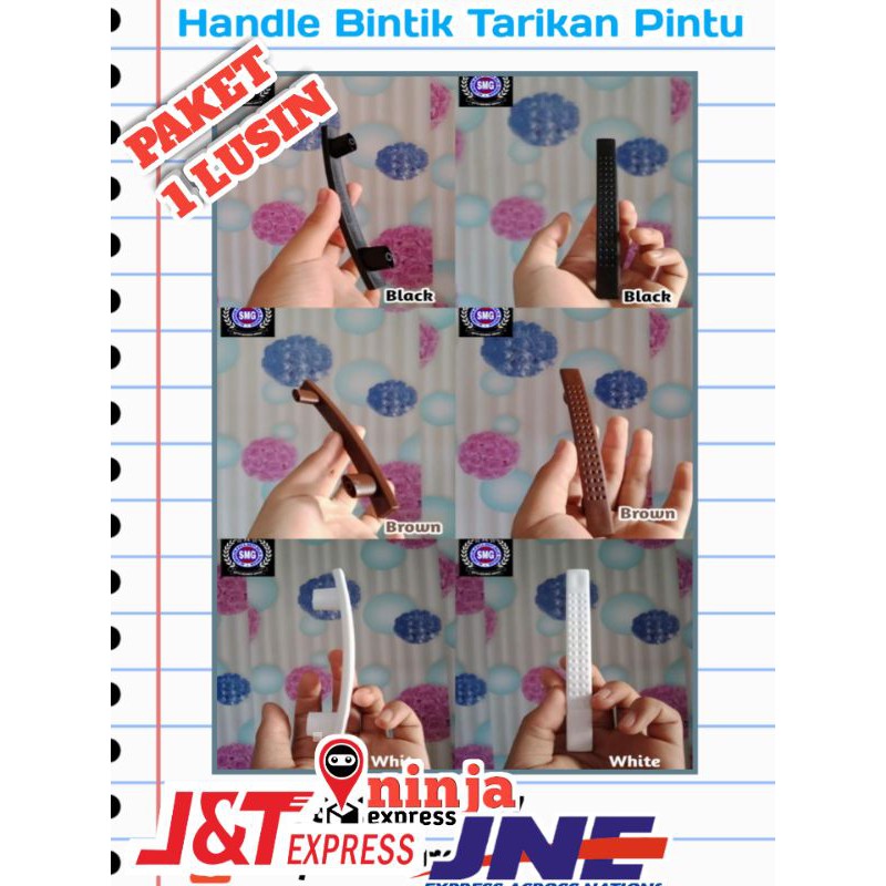 (PAKET 1 LUSIN) Handle Bintik Plastik Tarikan Pintu Lemari Ukuran P14cm